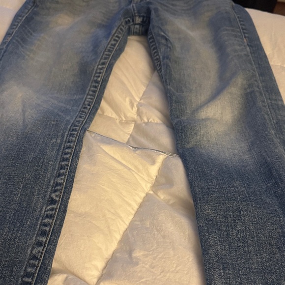 True Religion Light Wash Denim with Yellow Stitching - Picture 12 of 14